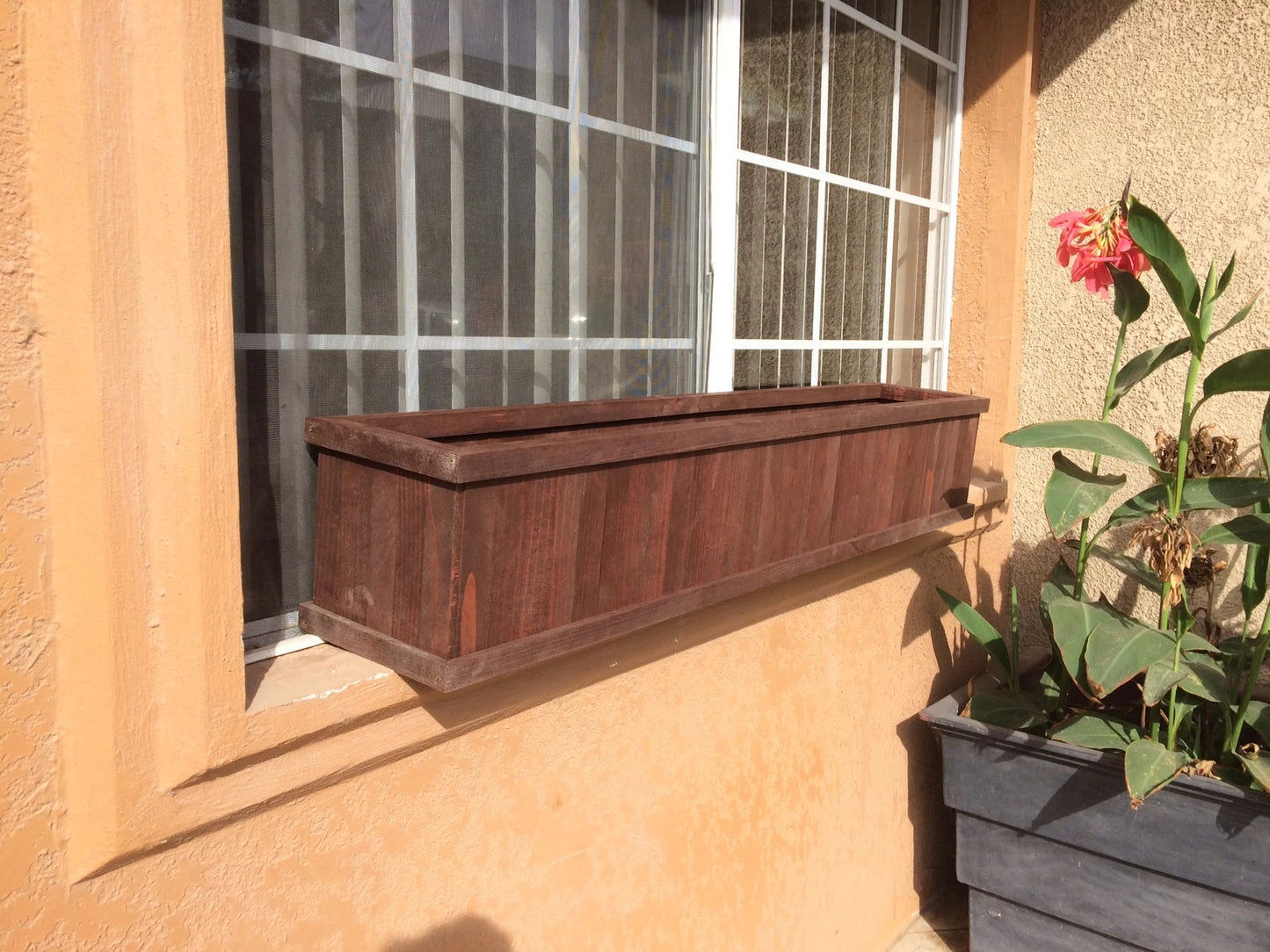 Redwood Window Planter