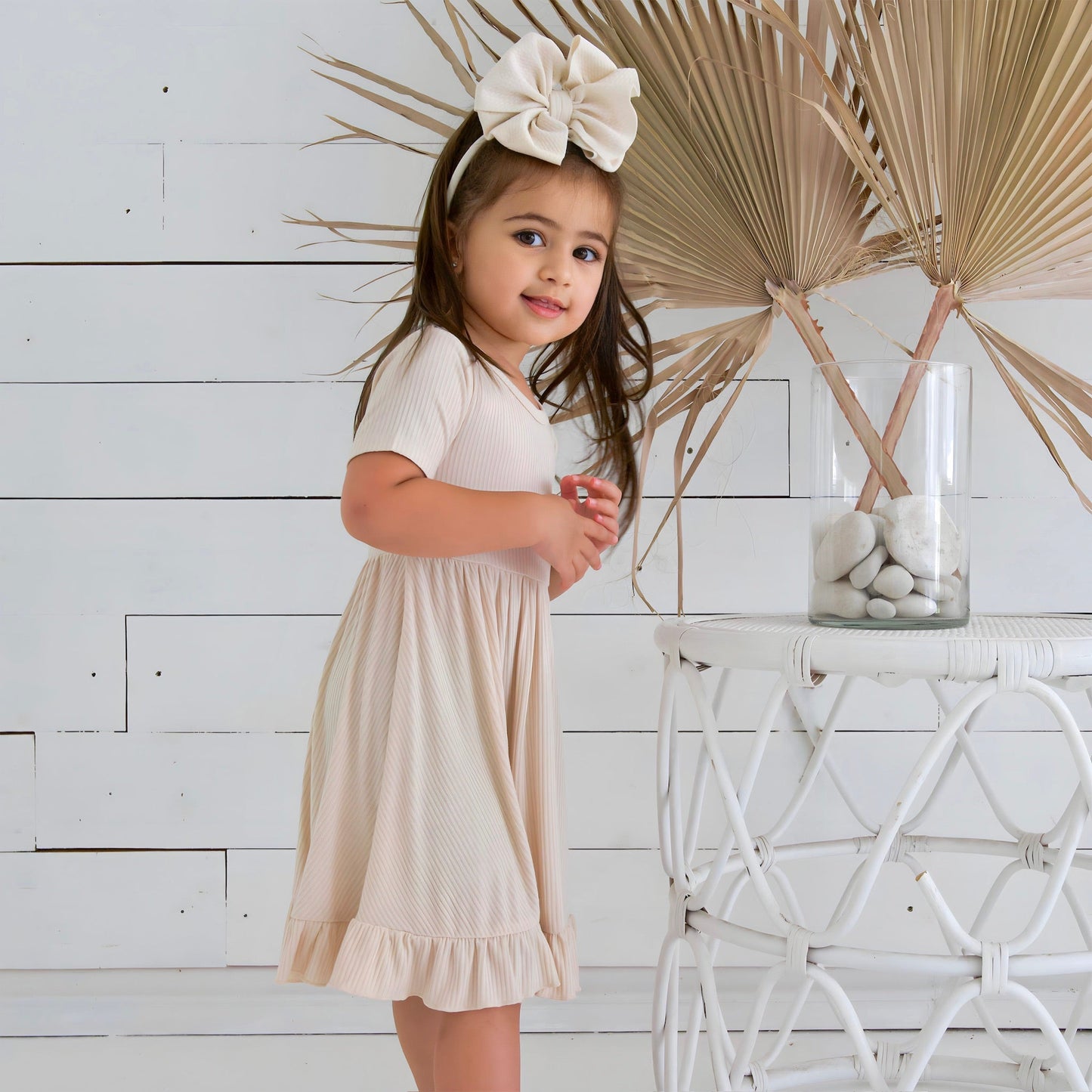 OAT RIB DREAM RUFFLE DRESS