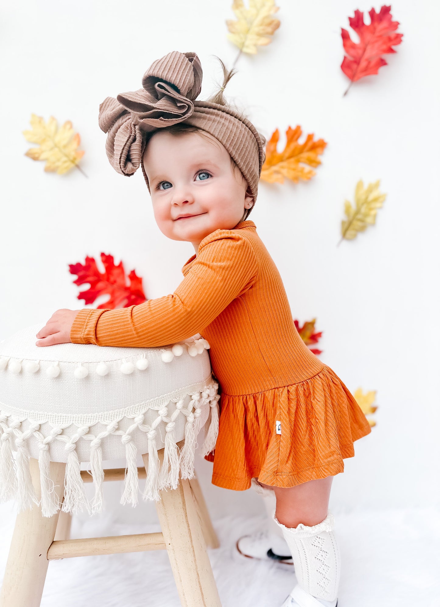 PUMPKIN RIB DREAM BODYSUIT DRESS