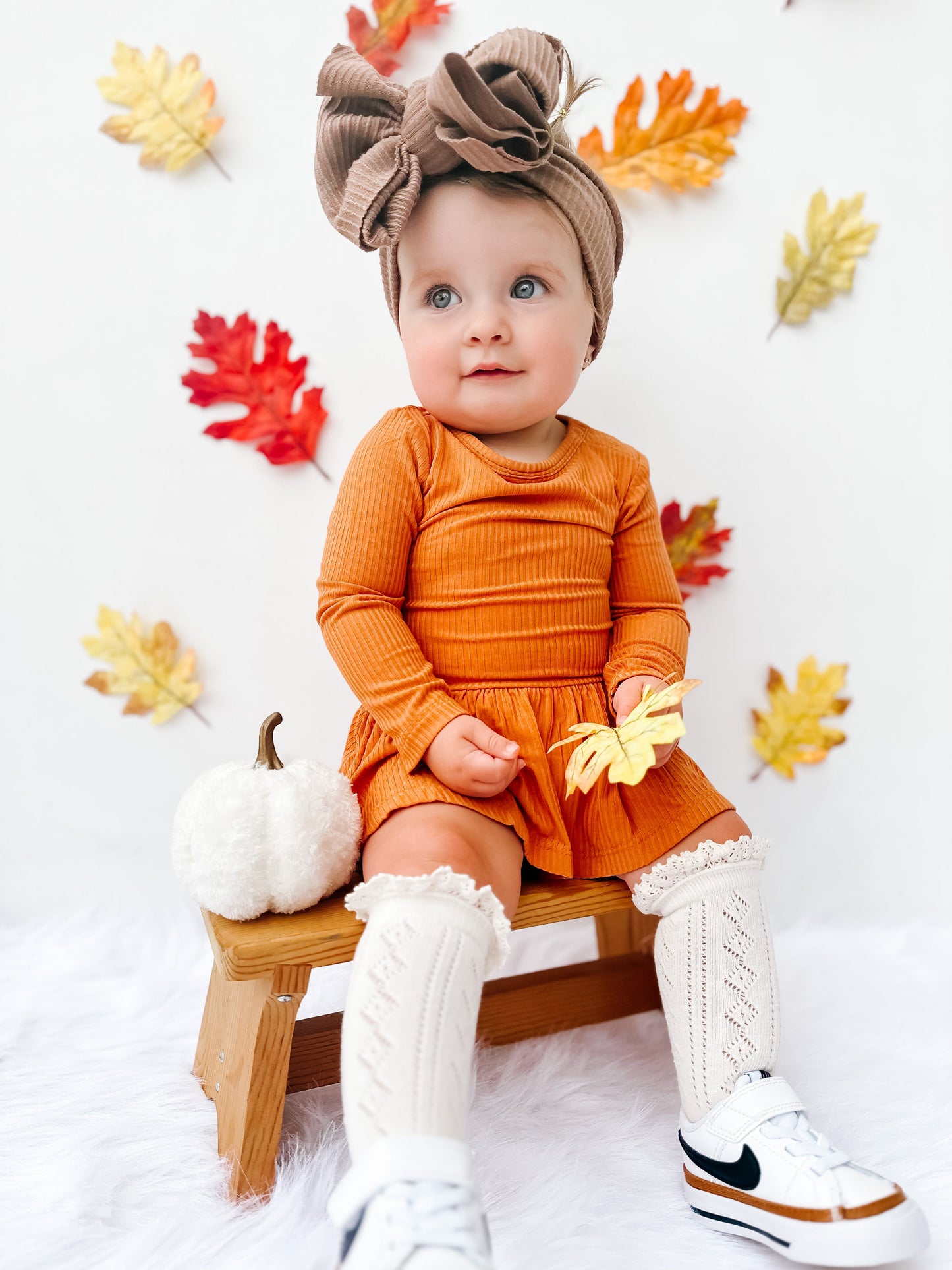 PUMPKIN RIB DREAM BODYSUIT DRESS