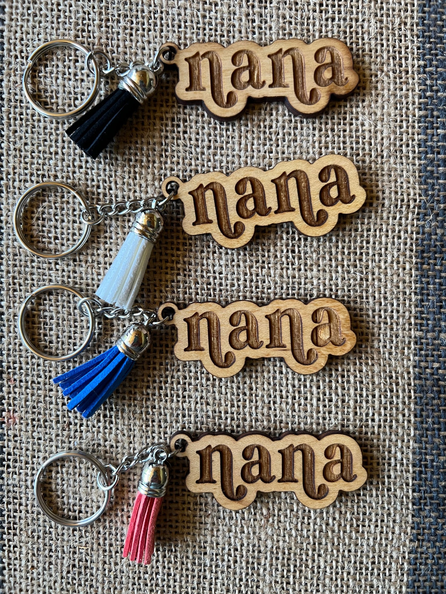 Wooden Tassel Keychain