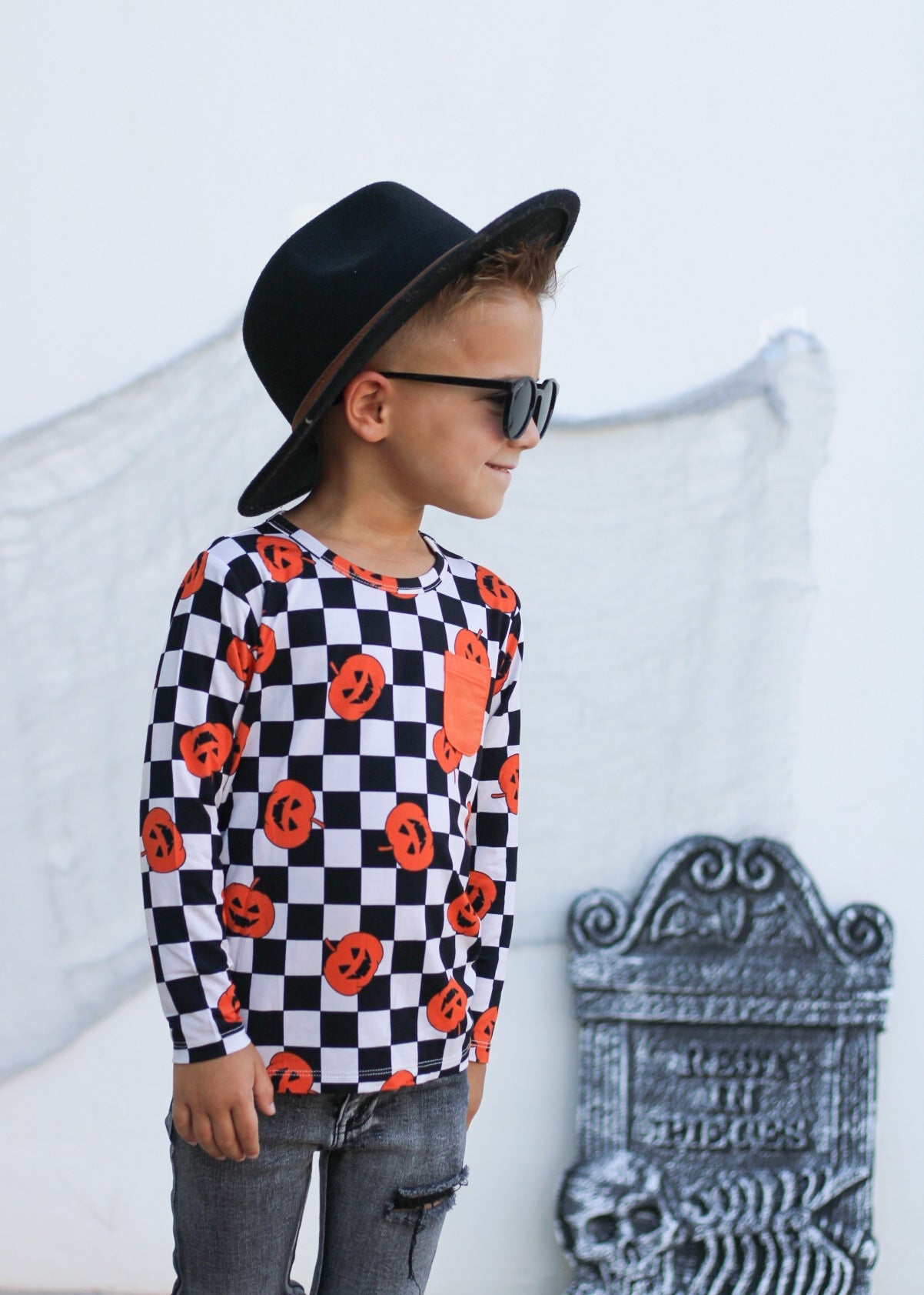 PUMPKIN CHECKMATE DREAM POCKET TEE