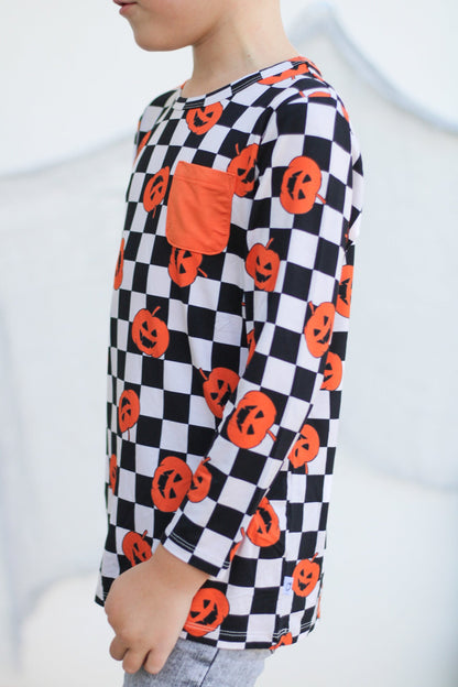 PUMPKIN CHECKMATE DREAM POCKET TEE