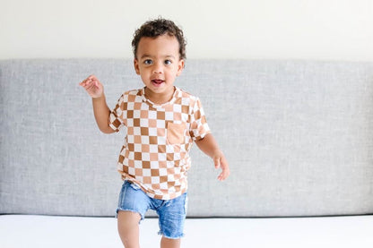 CHESTNUT CHECKERS DREAM POCKET TEE