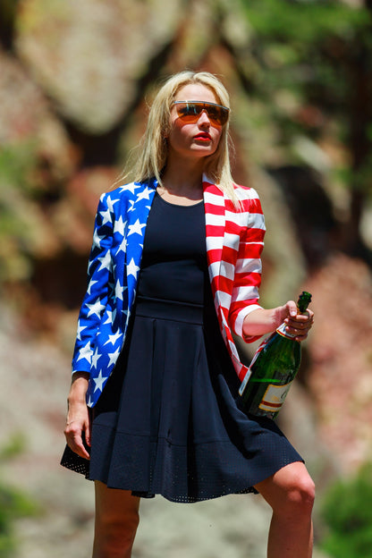 The Martha J | Women's American Flag Blazer