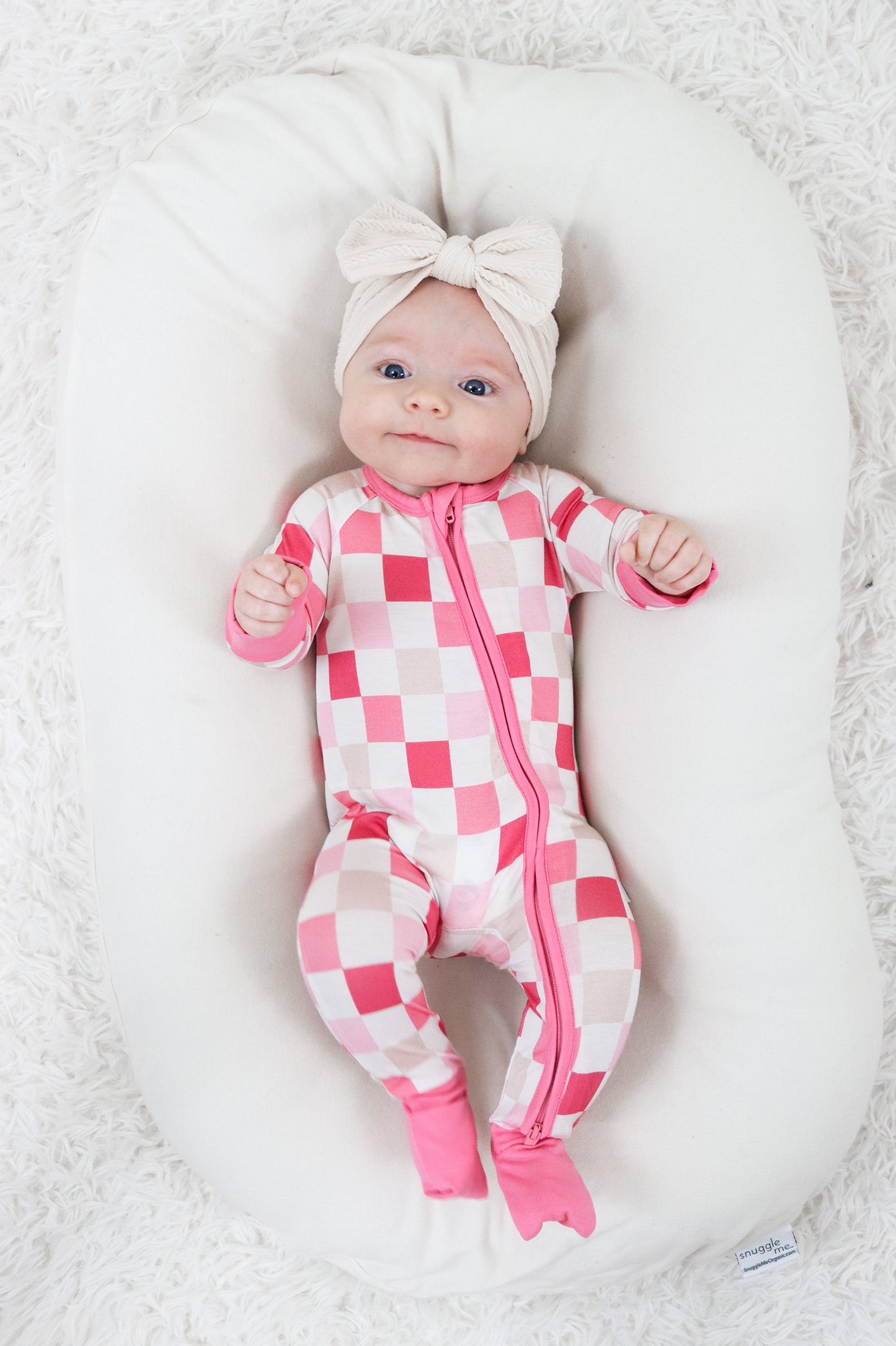 DREAMY PINK CHECKERS DREAM ROMPER