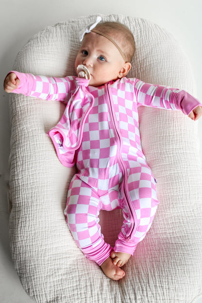 BUBBLEGUM CHECKERS DREAM ROMPER