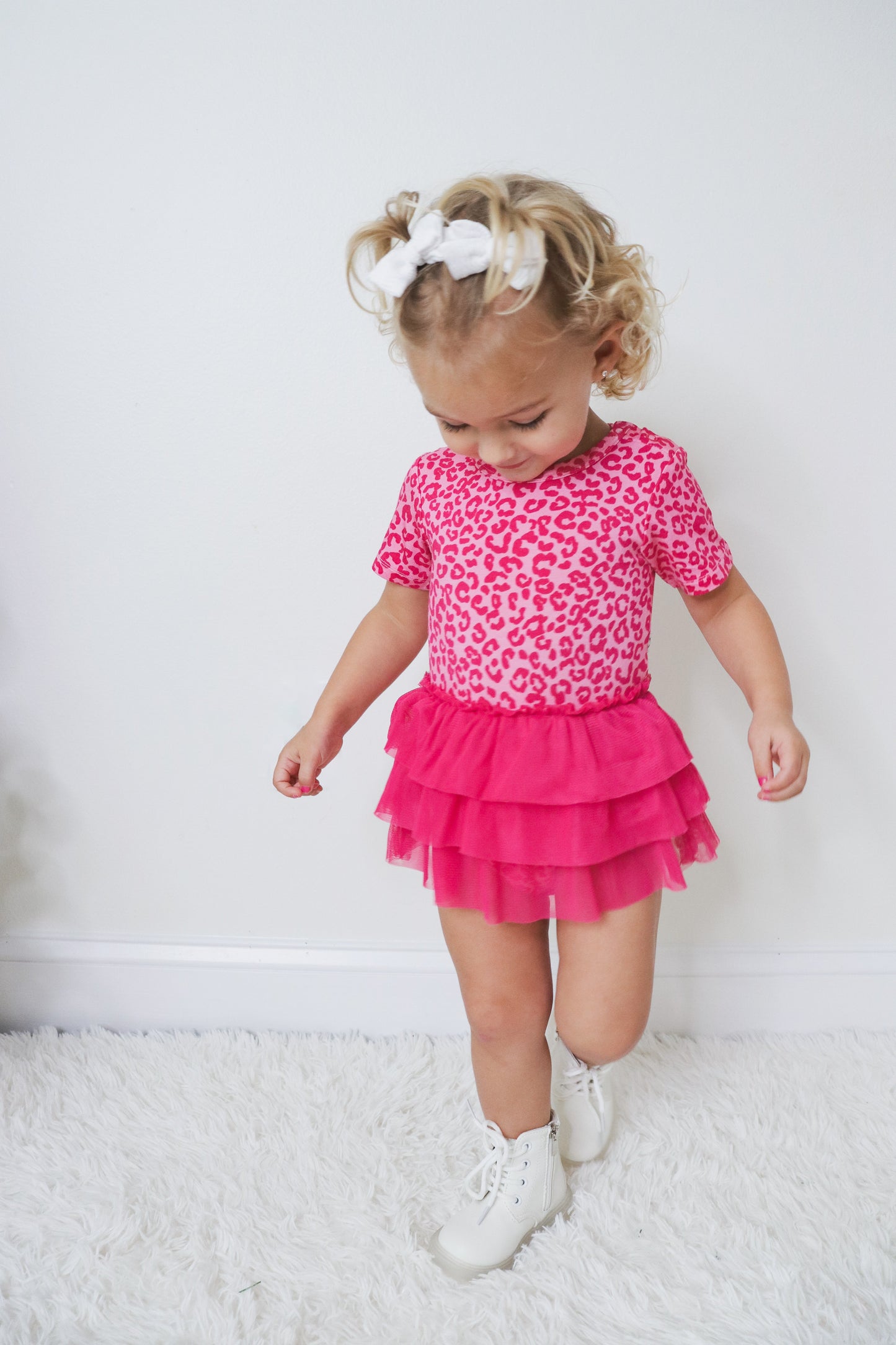 LOVE LEOPARD DREAM TUTU BODYSUIT DRESS