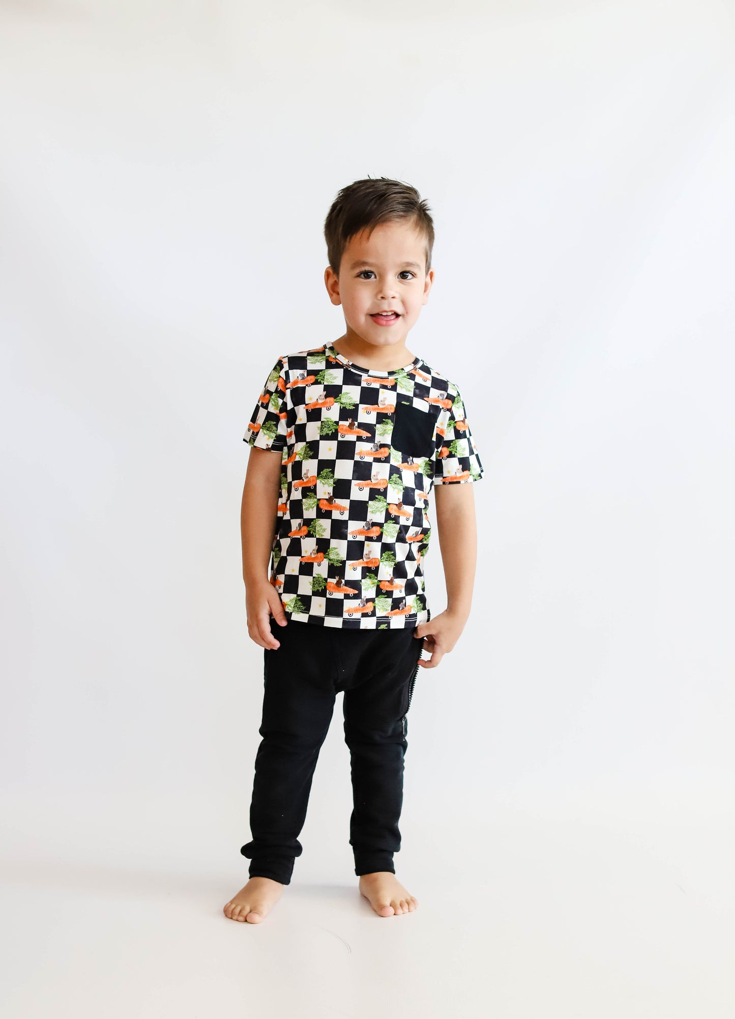 RACING CARROT CHECKERS DREAM POCKET TEE