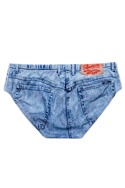 The Assid Washers | Faux-Denim Swim Brief