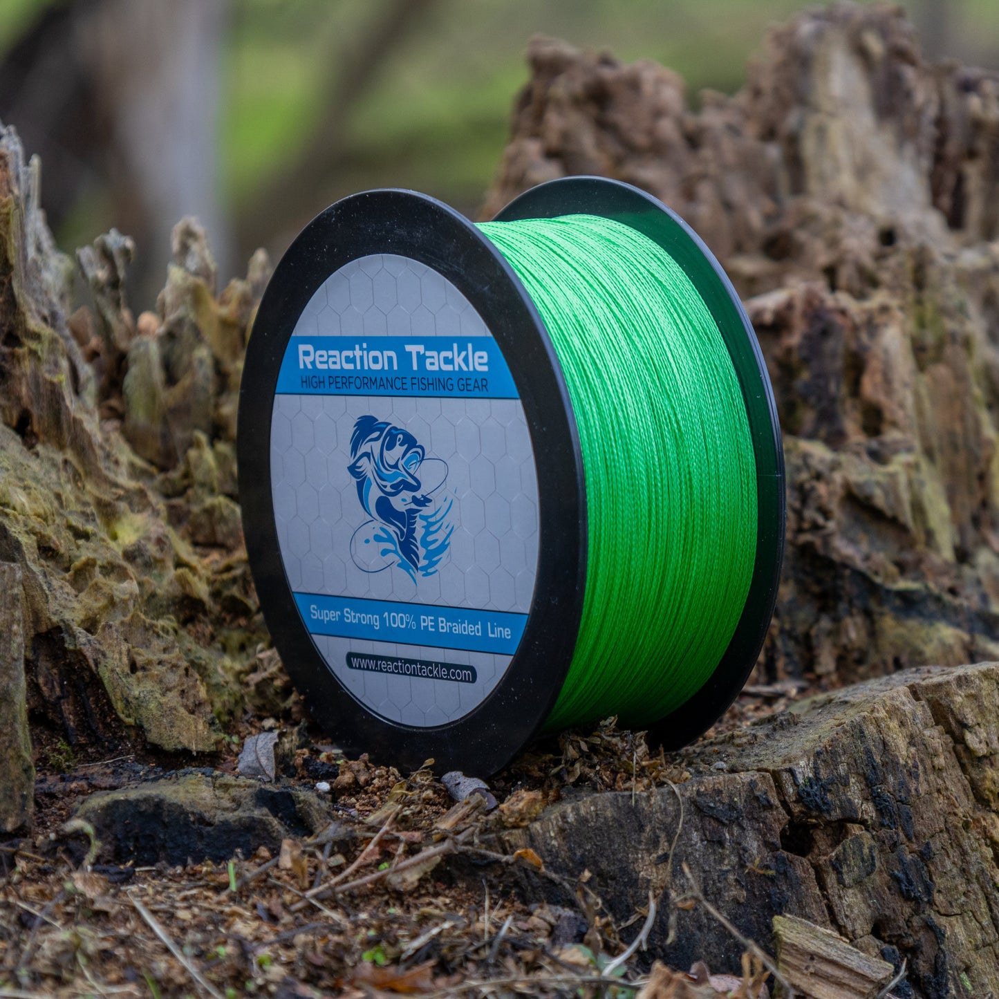 Reaction Tackle Braided Fishing Line - Hi-Vis Green