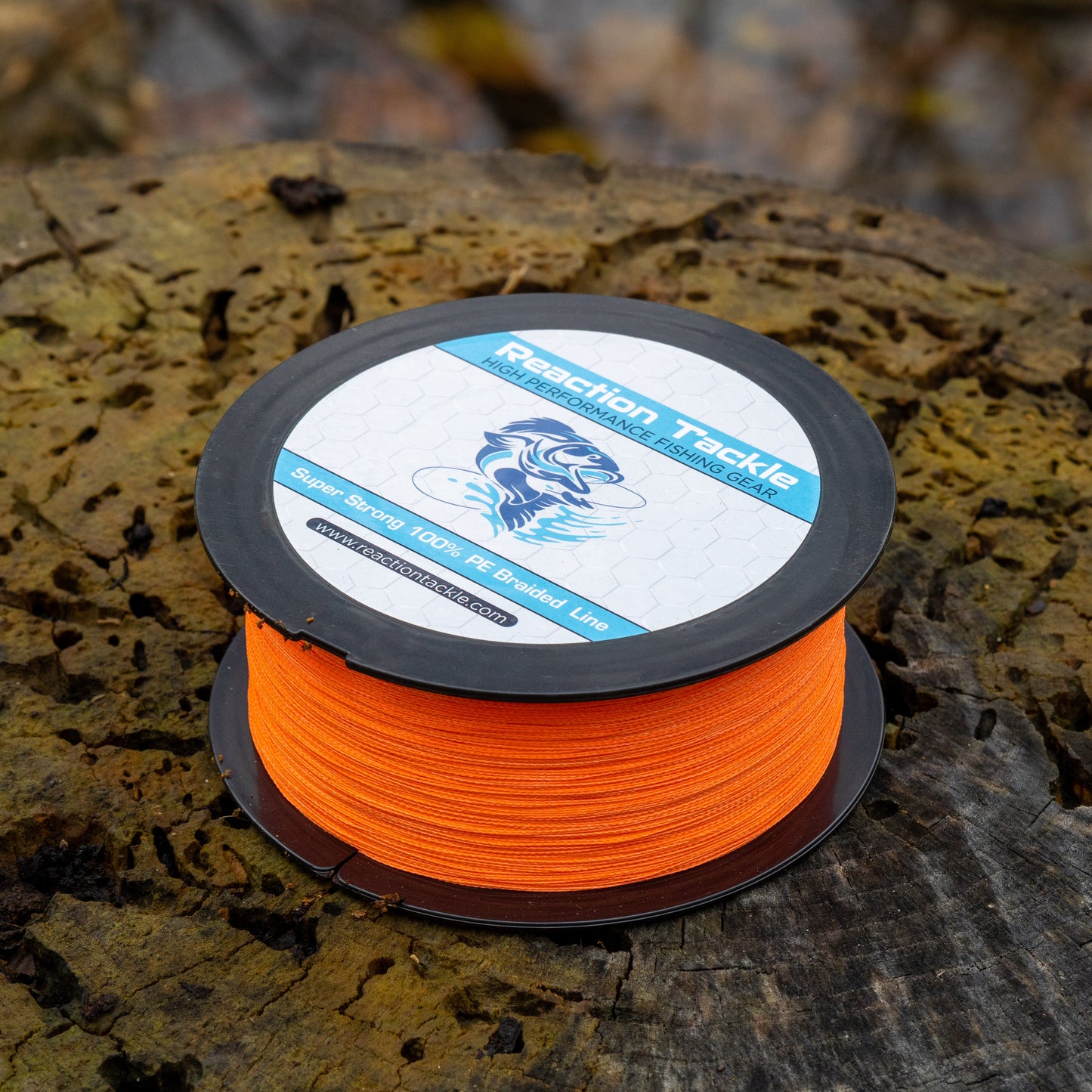 Reaction Tackle Braided Fishing Line - Hi-Vis Orange