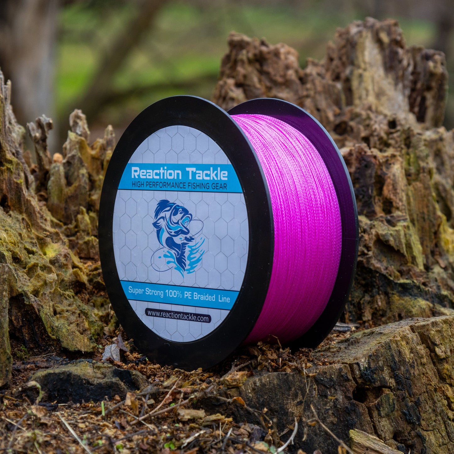 Reaction Tackle Braided Fishing Line - Pink