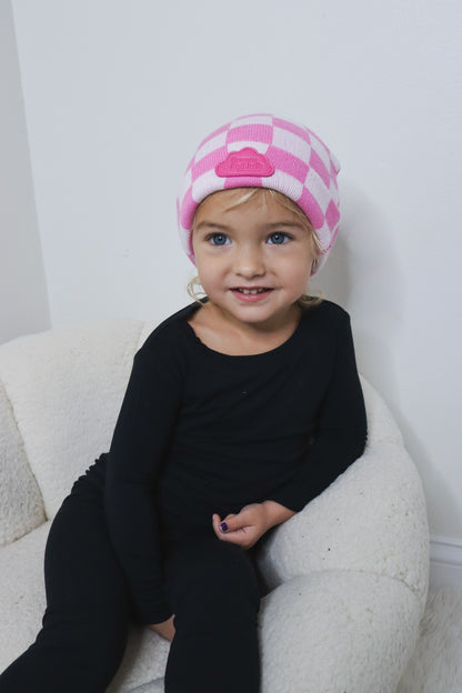 BUBBLEGUM CHECKERS DREAM BEANIE