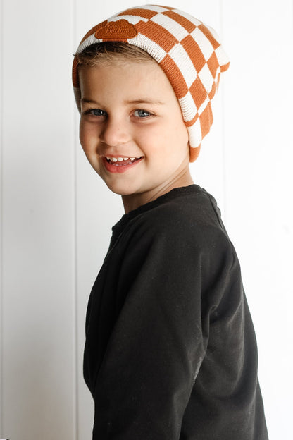 COPPER CHECKERS DREAM BEANIE