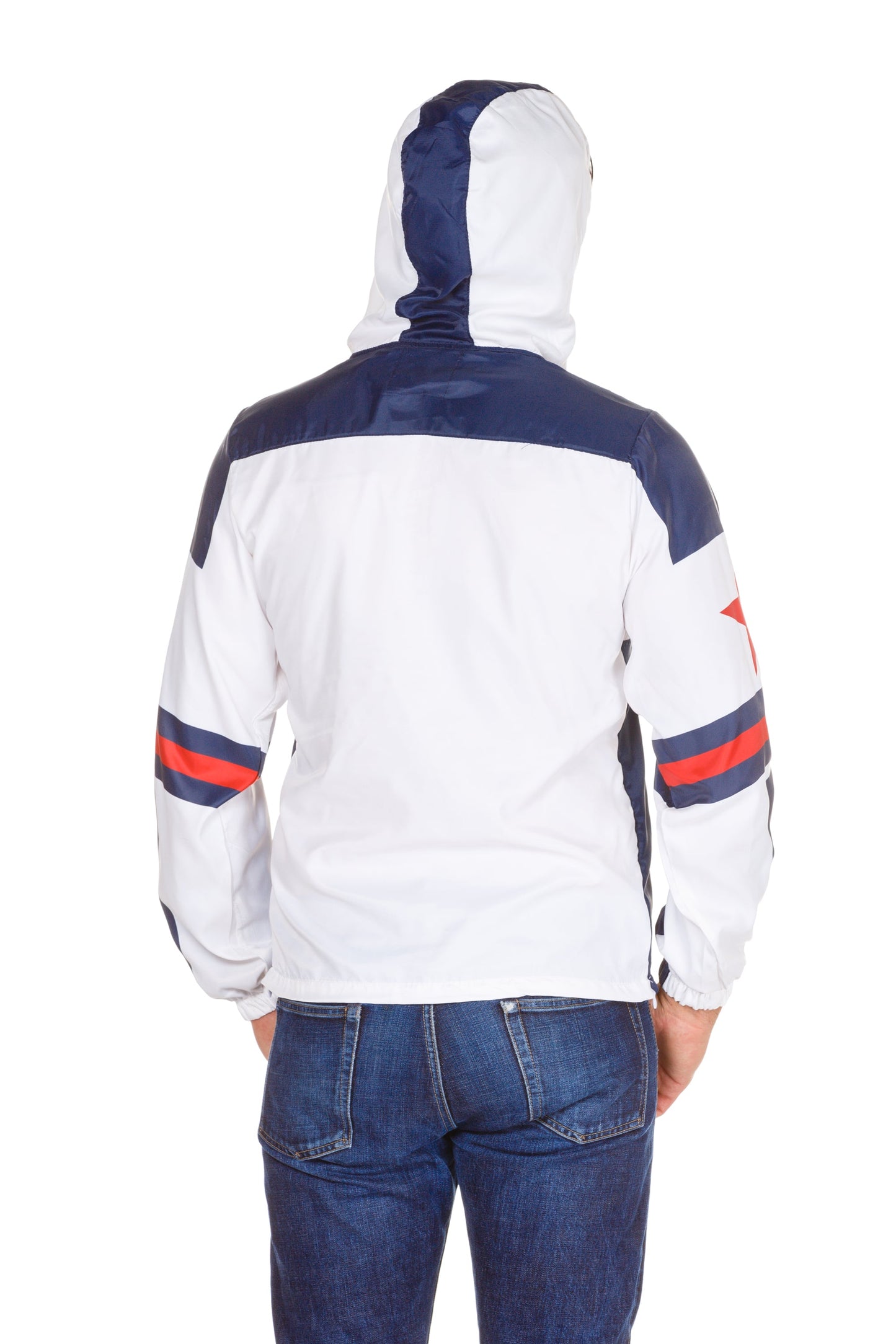 Break Some Wind | Red, White, & Blue Quarter Zip Windbreaker Jacket