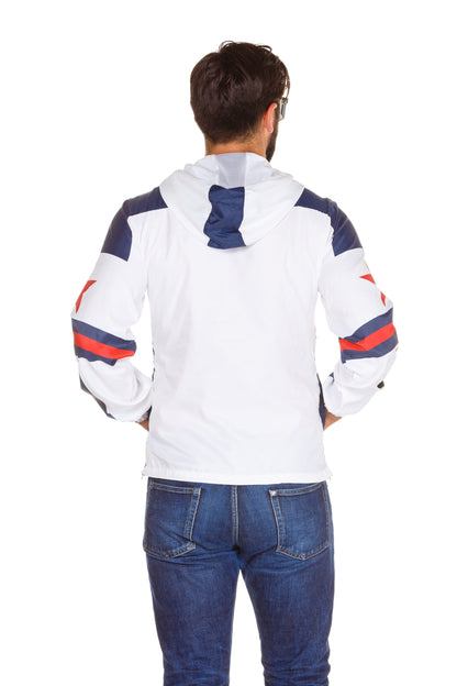 Break Some Wind | Red, White, & Blue Quarter Zip Windbreaker Jacket