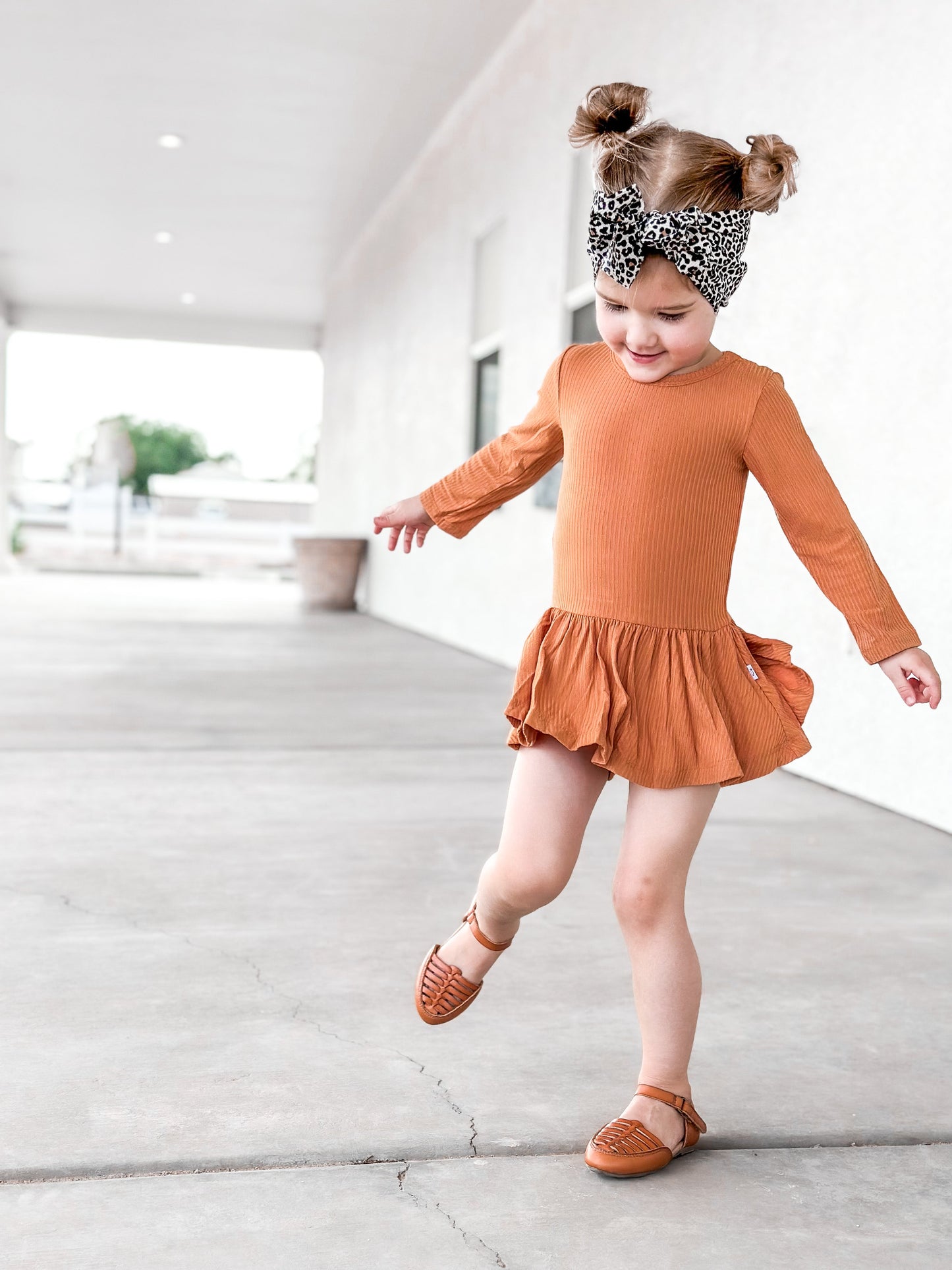 PUMPKIN RIB DREAM BODYSUIT DRESS