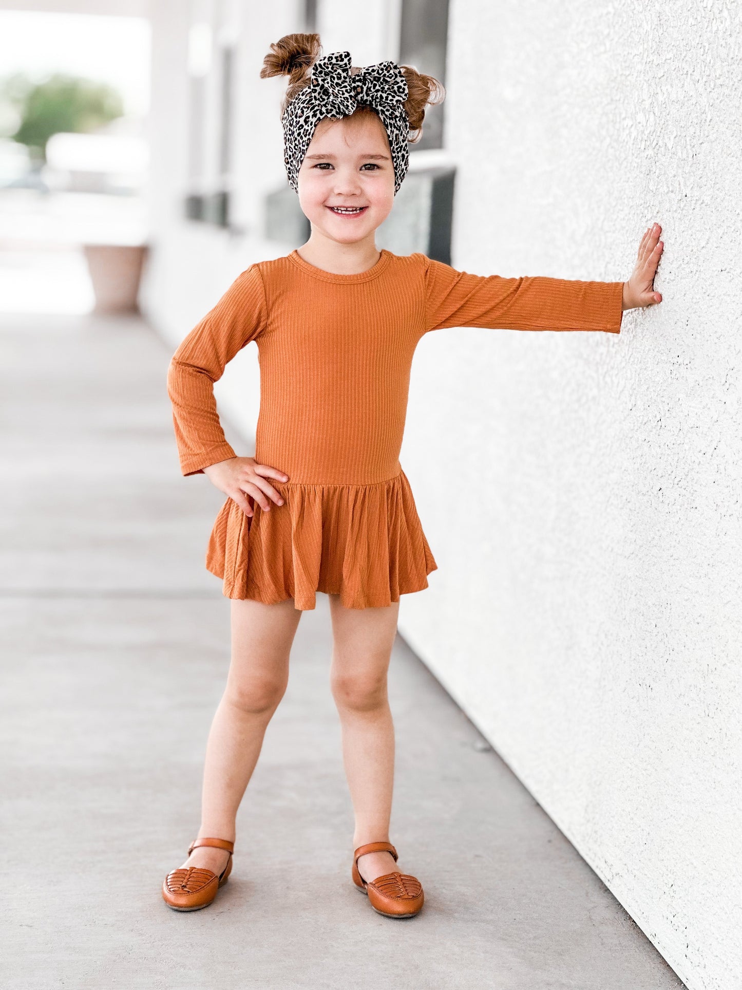 PUMPKIN RIB DREAM BODYSUIT DRESS