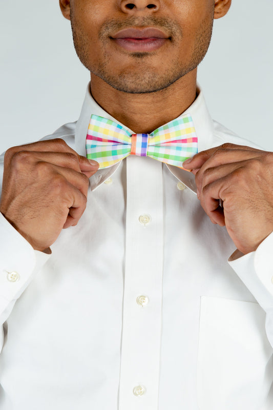 The Savannah Swinger | Pastel Plaid Bow Tie