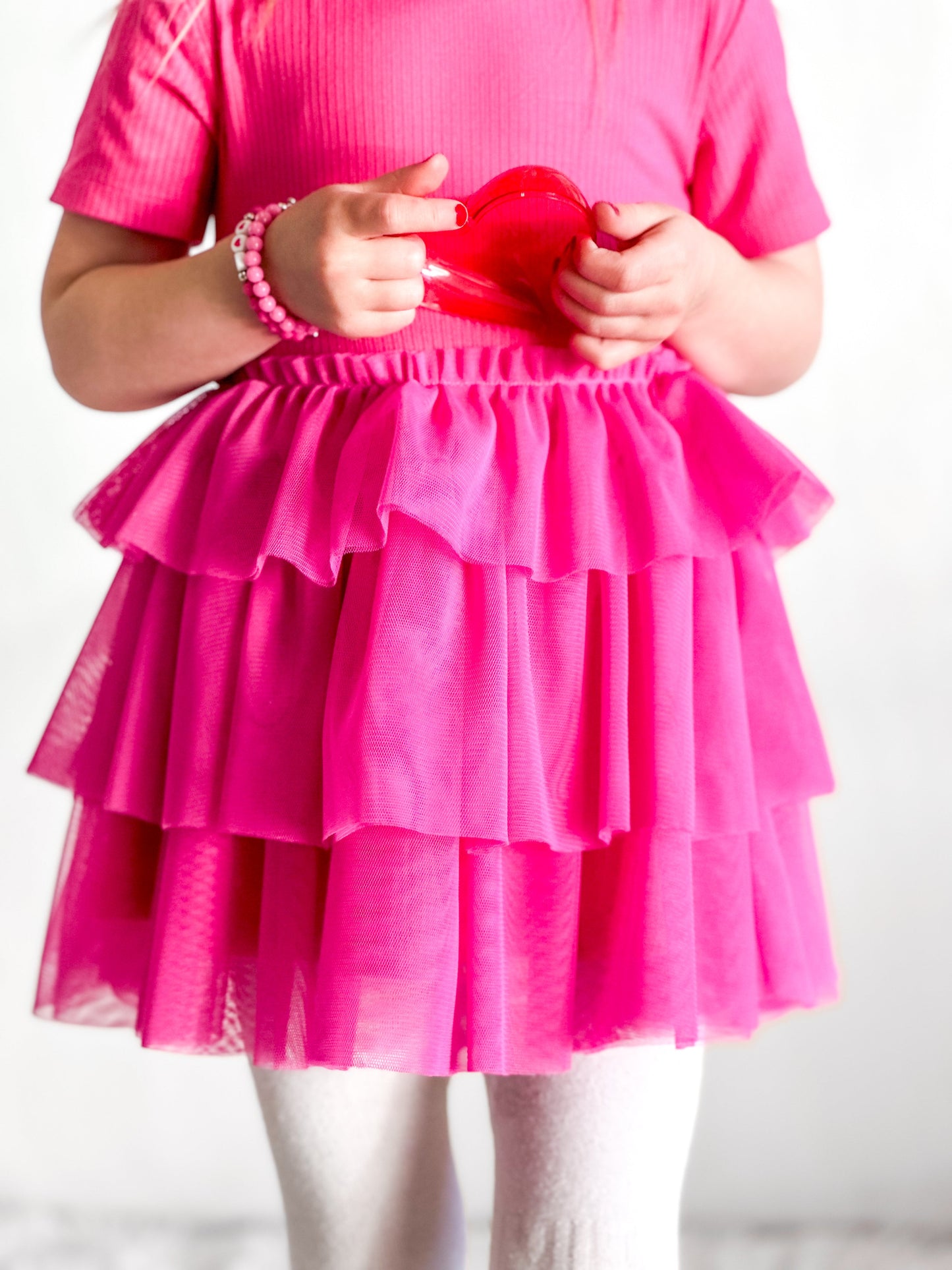 HOT PINK RIB DREAM TUTU DRESS