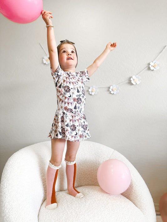 DISCO BIRTHDAY GIRL DREAM BODYSUIT DRESS