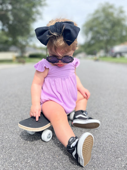 PURPLE RIB DREAM BUBBLE ROMPER