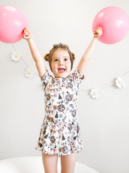 DISCO BIRTHDAY GIRL DREAM BODYSUIT DRESS