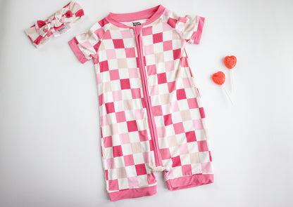 DREAMY PINK CHECKERS DREAM SHORTIE