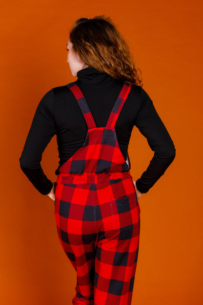 The Red & Black Lumberjack | Womens Red Buffalo Check Christmas Pajamaralls®