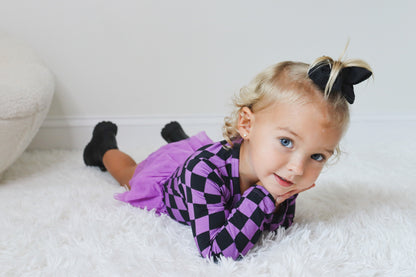 SPOOKY CHECKERS DREAM TUTU BODYSUIT DRESS