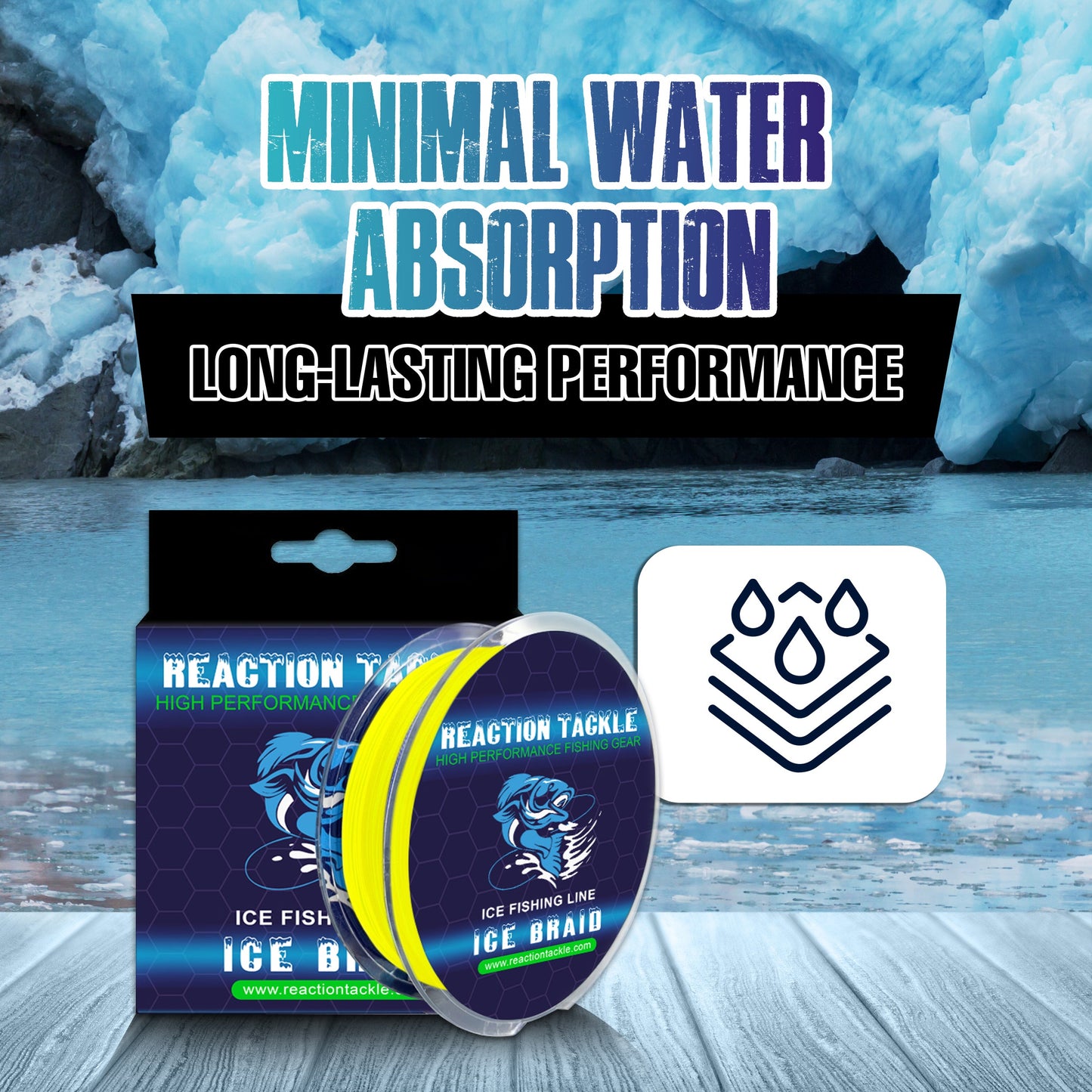 Reaction Tackle Ice Fishing Braided line - 8 Strand