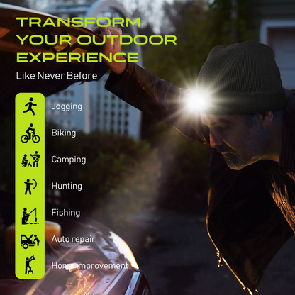 POWERCAP 2.5 Rechargeable Knit LED Lighted Headlamp Beanies