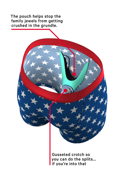 The Inferno | Torch & Flags Ball Hammock® Boxer Briefs With Fly