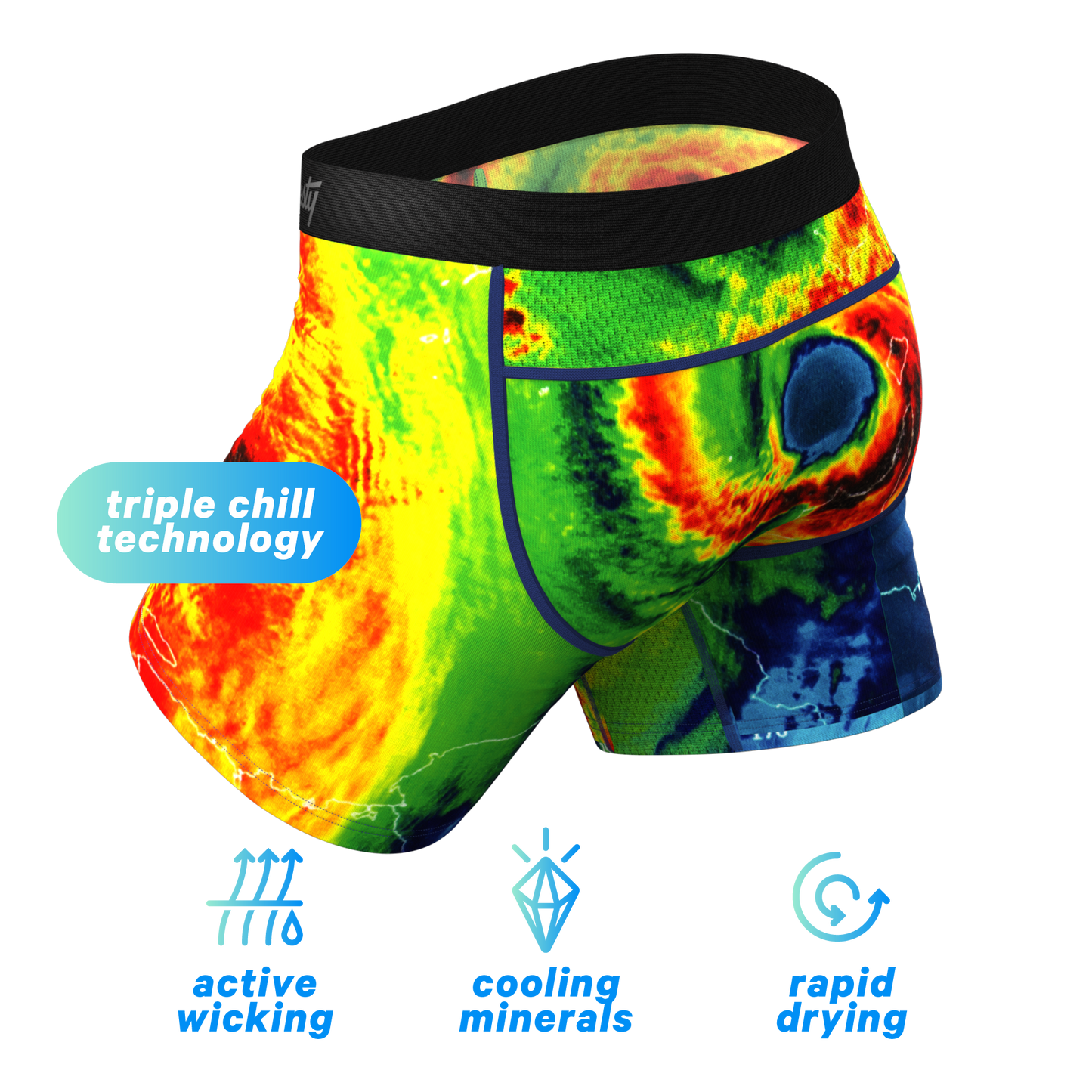 The Insane Hurricane | Hurricane Map paradICE™ Cooling Ball Hammock® Underwear