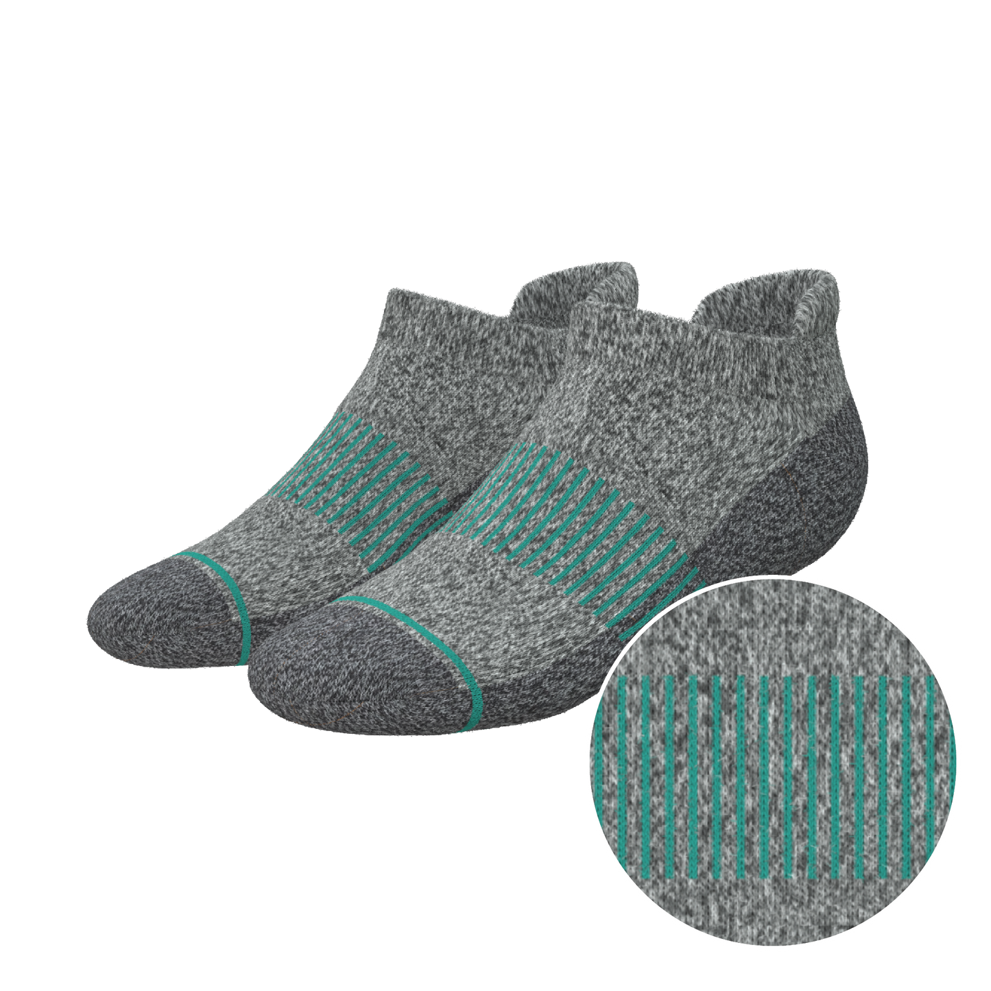 The Intramural Champ | Gray Stay Weird Heel Hammock™ Ankle Socks