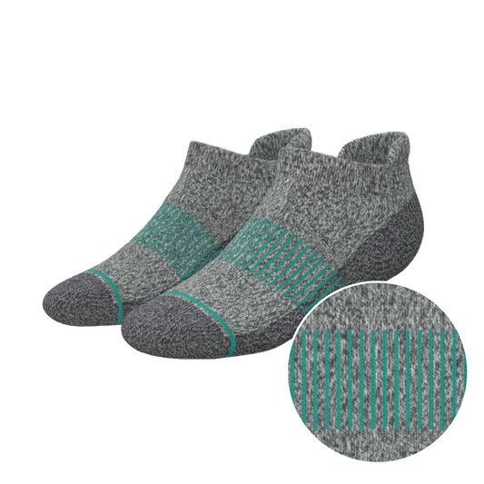 The Intramural Champ | Gray Stay Weird Heel Hammock™ Ankle Socks