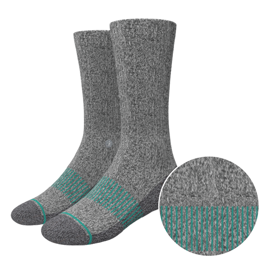 The Intramural Champ | Gray Stay Weird Heel Hammock™ Crew Socks