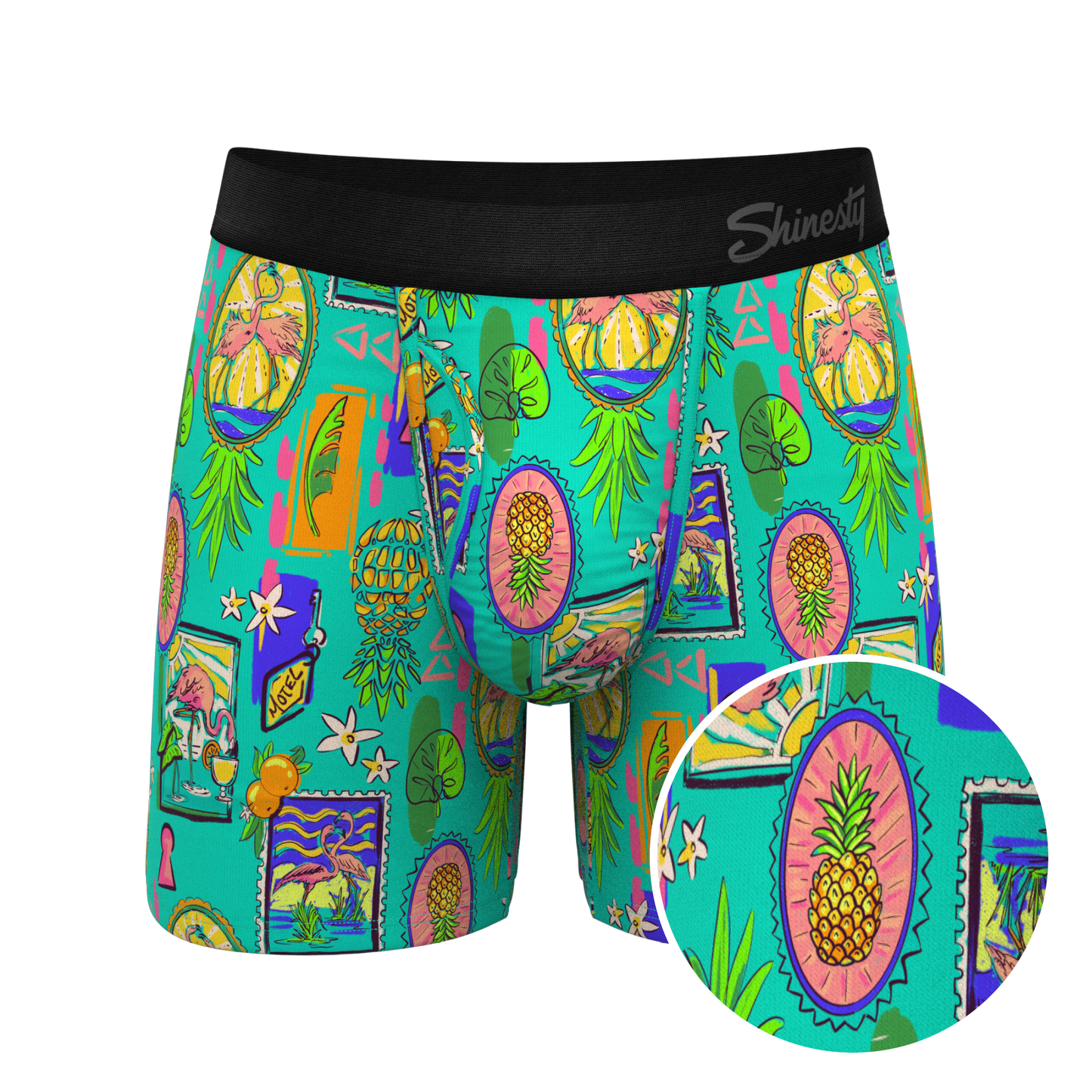 The Island Time | Pineapple Scene Ball Hammock® Pouch Underwear With Fly