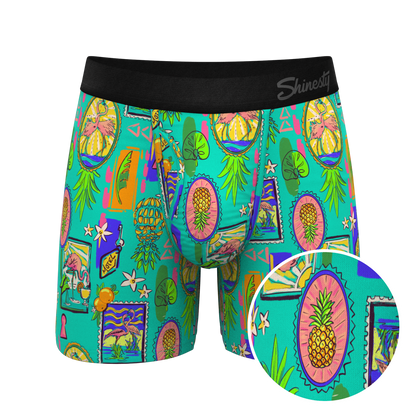 The Island Time | Pineapple Scene Ball Hammock® Pouch Underwear With Fly