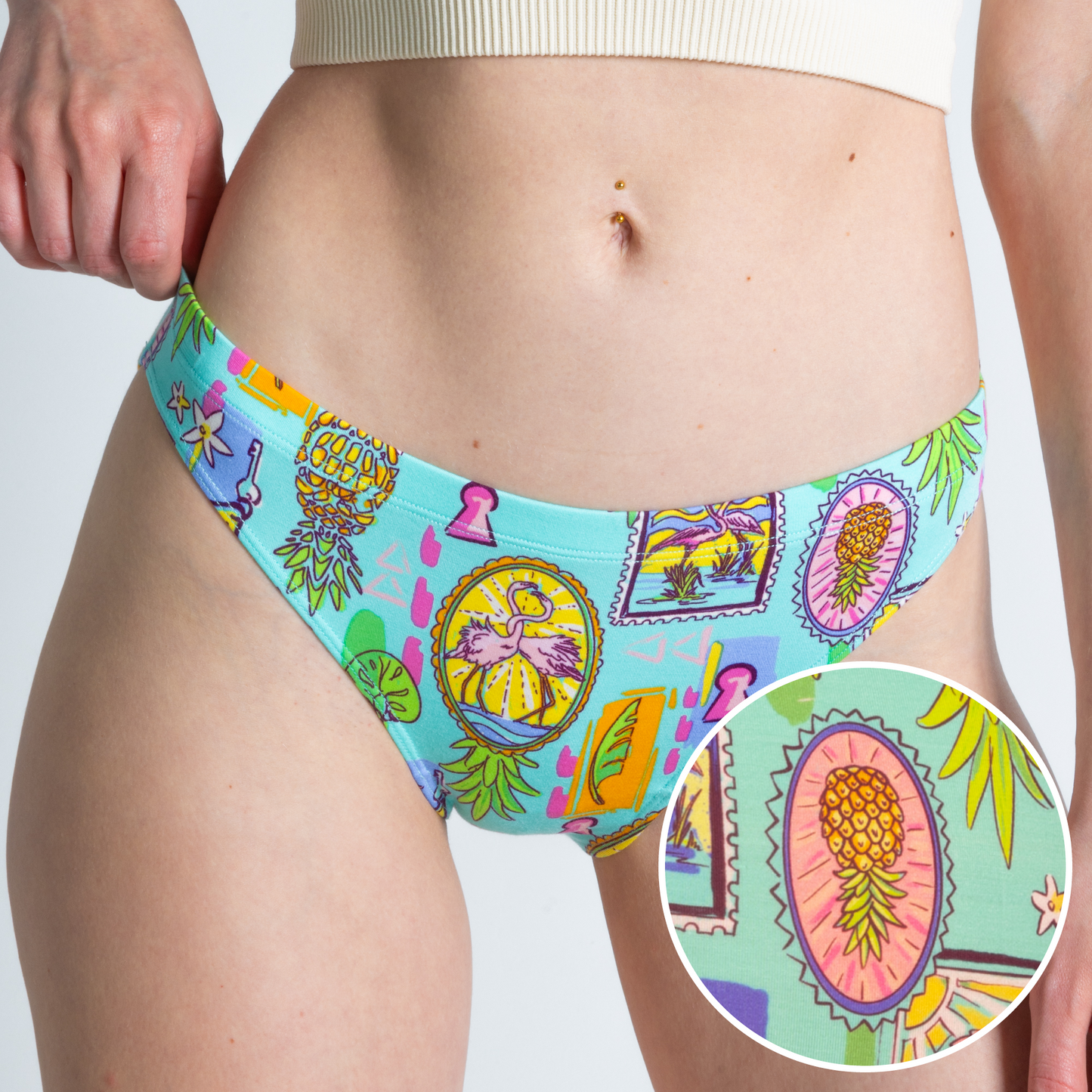 The Island Time | Pineapple Scene Modal Bikini Underwear