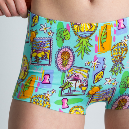 The Island Time | Pineapple Scene Modal Boyshort Underwear