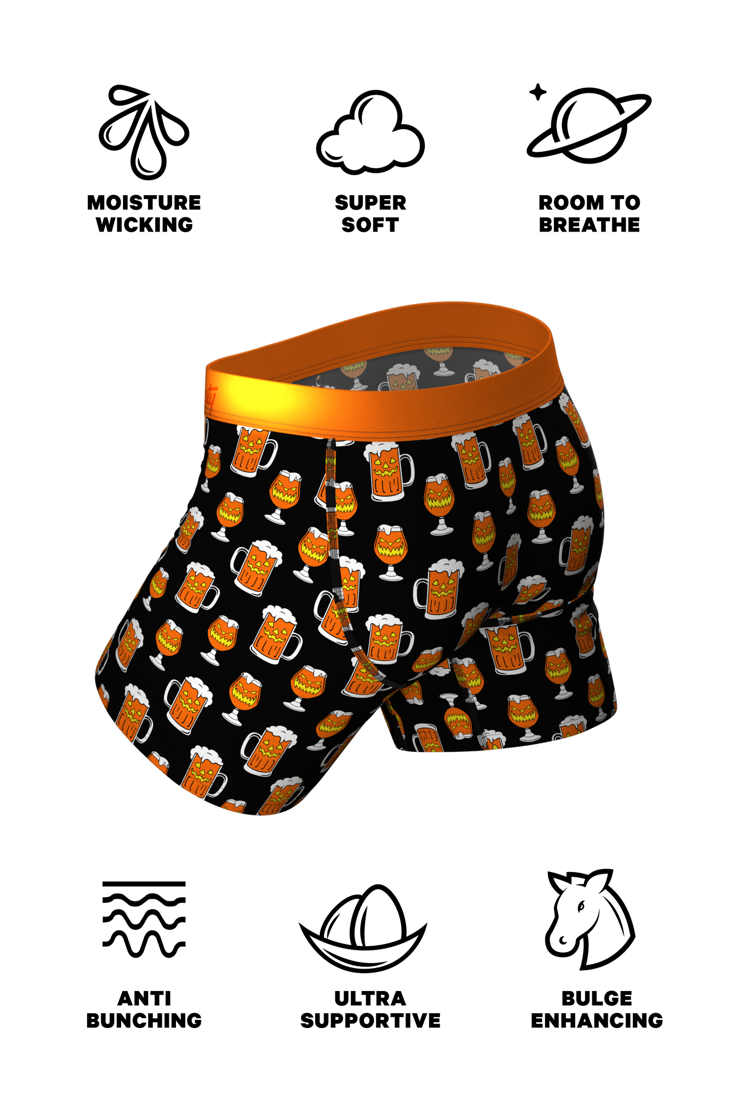 The Jack O Lager | Halloween Beer Ball Hammock® Pouch Underwear With Fly