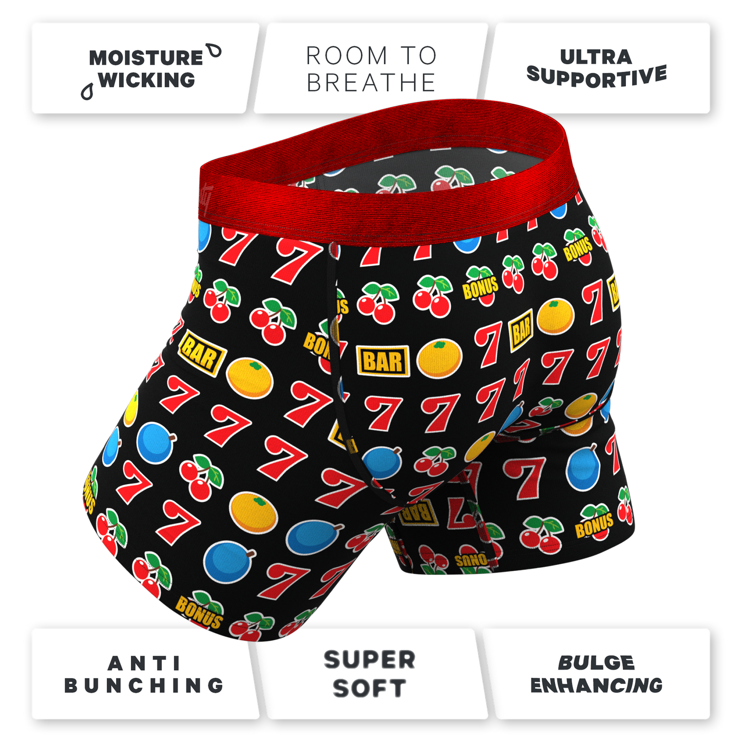 The Apex Jackpot | Slot Machine Ball Hammock® Pouch Underwear With Fly