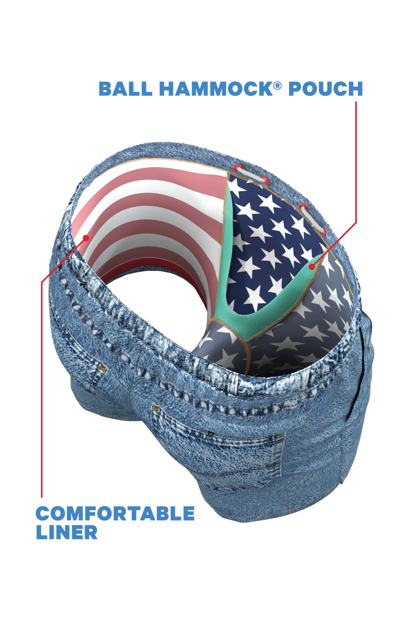 The Jacksonville Jort | Denim Ball Hammock® Pouch 5" Swim Trunks