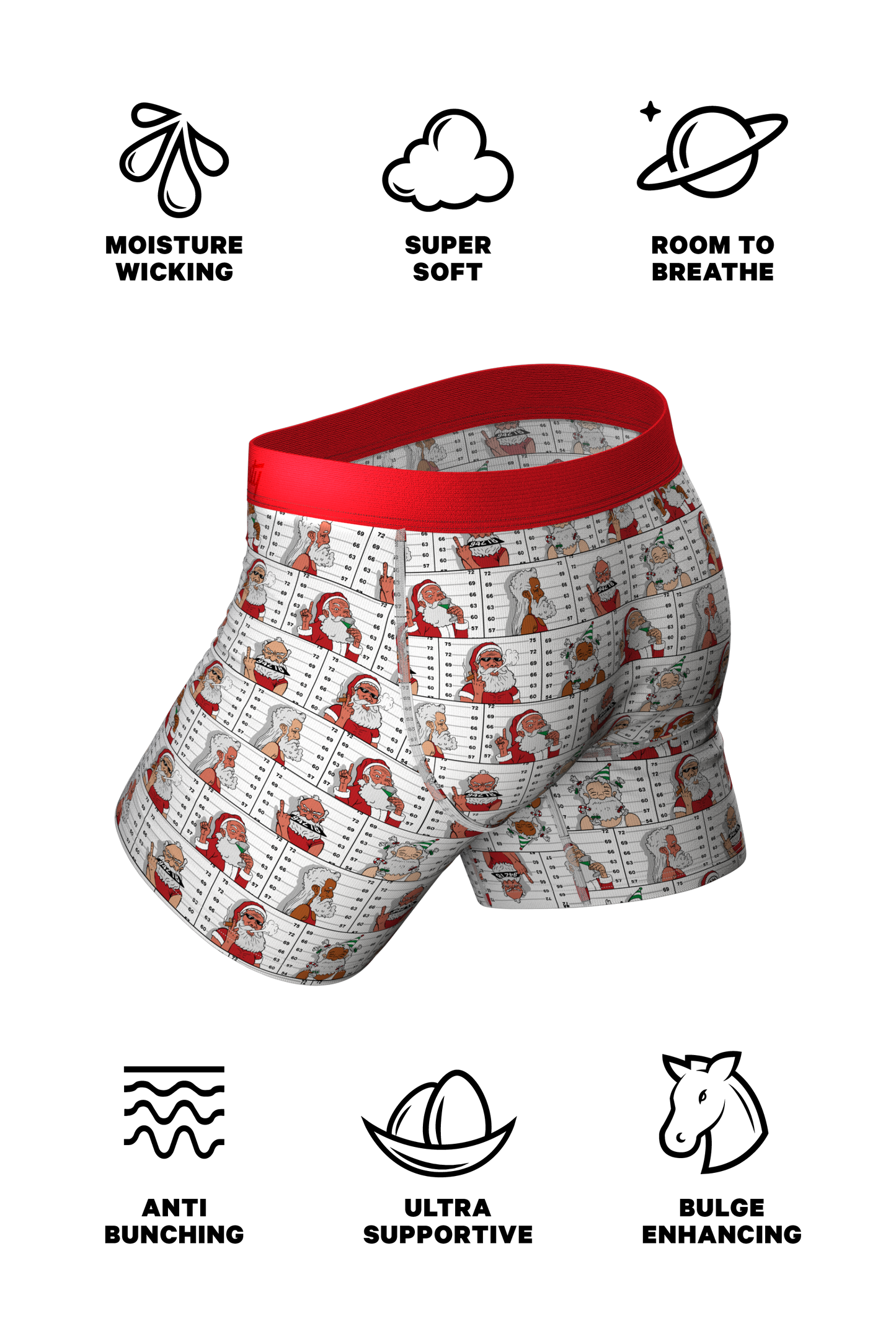 The Jailbird | Mugshot Santa Ball Hammock® Pouch Underwear