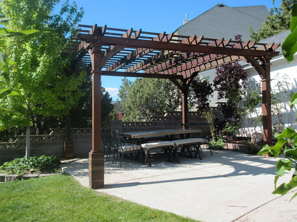 Outdoor Pacific Redwood Double Beam Premium Pergola