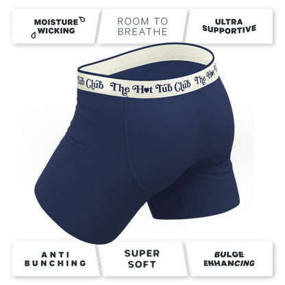 The Jet Set | Hot Tub Club Navy Ball Hammock® Pouch Underwear With Fly