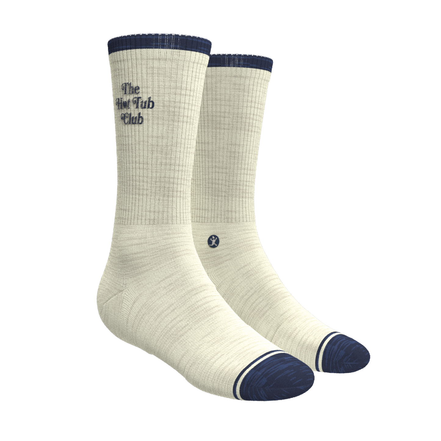 The Jet Set | Hot Tub Club Oatmeal Heel Hammock™ Crew Socks