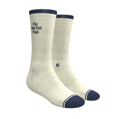 The Jet Set | Hot Tub Club Oatmeal Heel Hammock™ Crew Socks